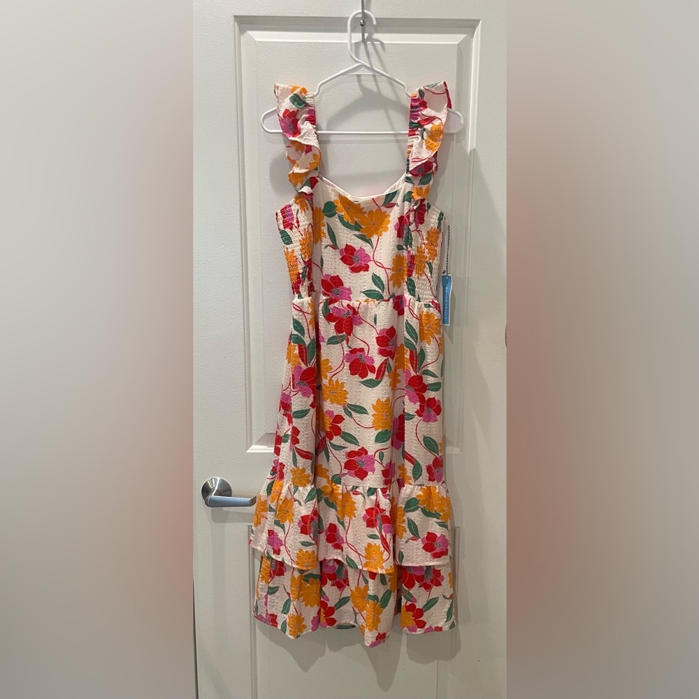 NEW…Draper James Floral Flutter Sleeve Midi Dress - Picture 5 of 6